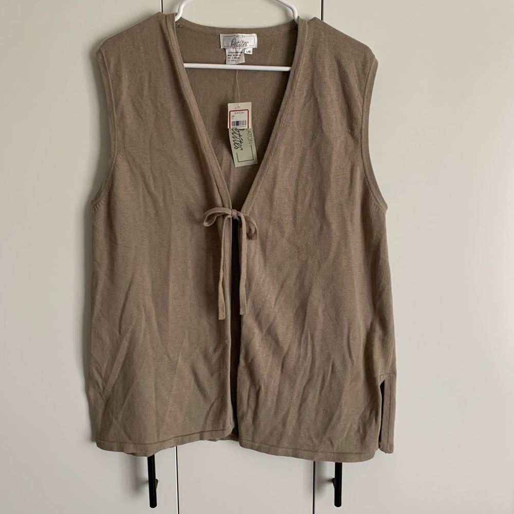 Eaton Beige Sleeveless Vest